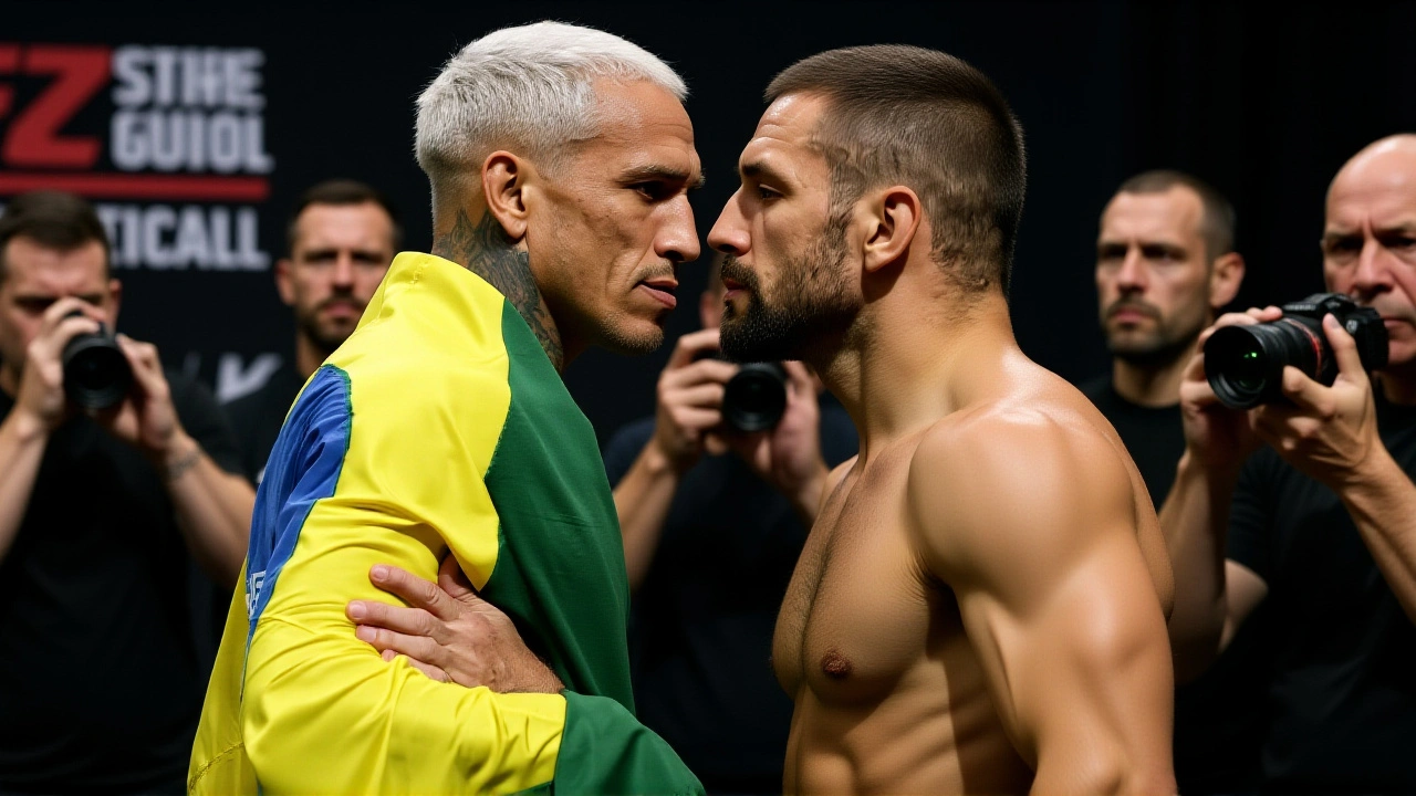 Charles Oliveira x Mateusz Gamrot: tensão no weigh‑in do UFC Rio 2025