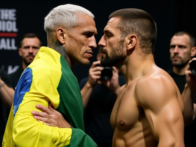 Charles Oliveira x Mateusz Gamrot: tensão no weigh‑in do UFC Rio 2025
